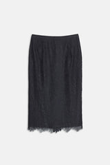 FAUSTIN ELEGANT LACE MIDI SKIRT