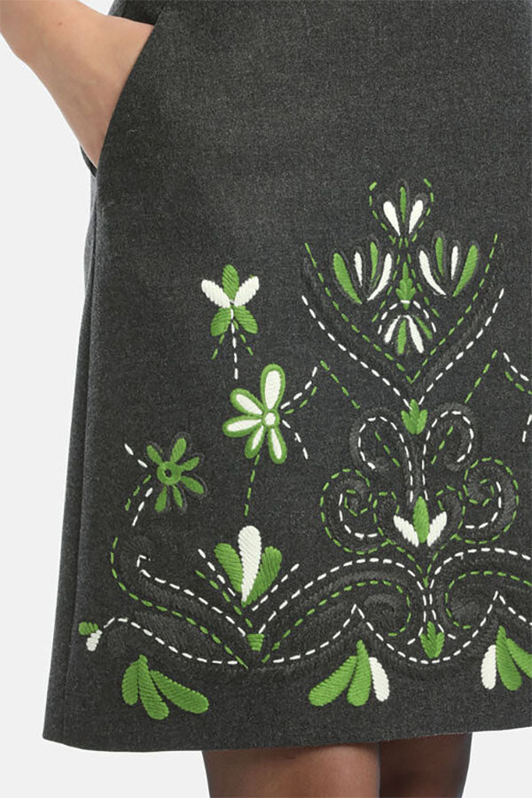 FERALDA EMBROIDERED MINI SKIRT