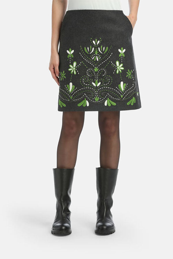FERALDA EMBROIDERED MINI SKIRT
