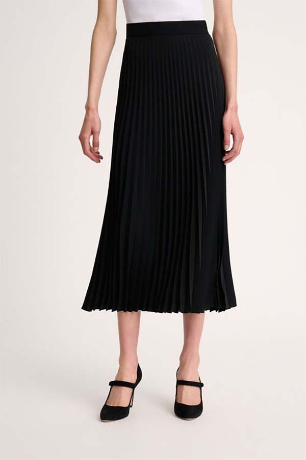 FILETTO BLACK PLEATED SKIRT