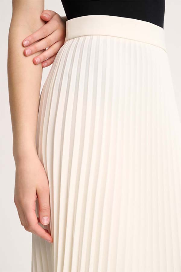 FILETTO WHITE PLEATED SKIRT