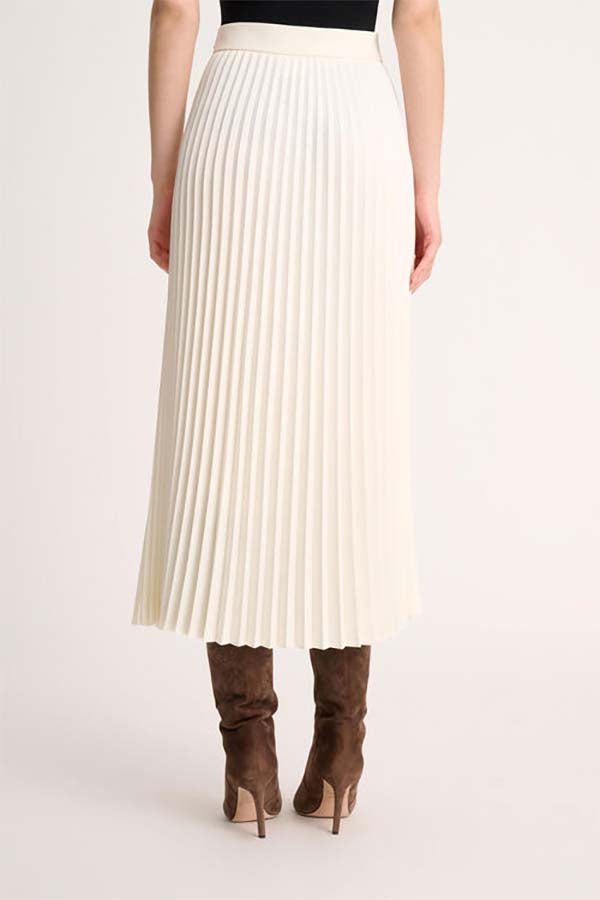 FILETTO WHITE PLEATED SKIRT