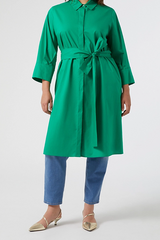 FINANZA GREEN SHIRT DRESS