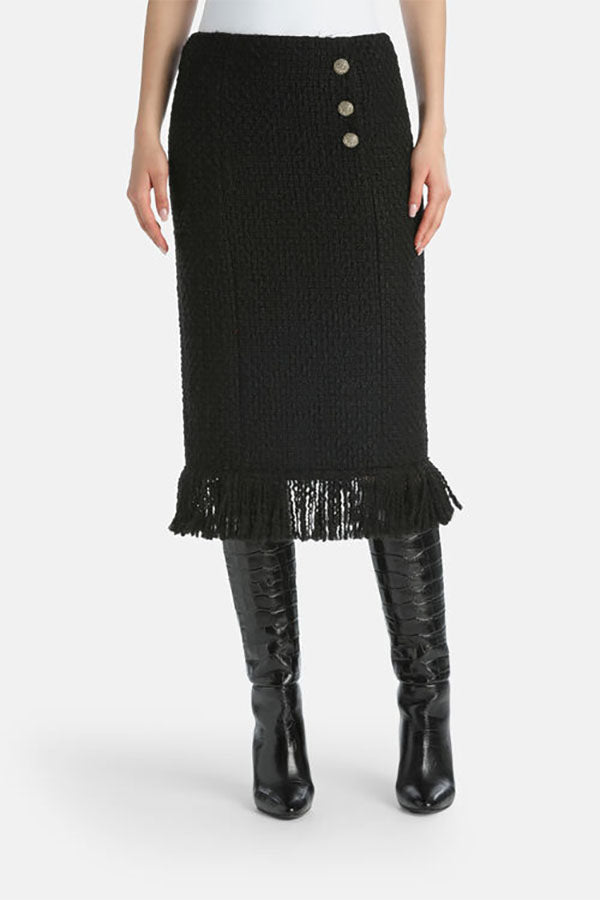 FIOCINA BOUCLÉ MIDI SKIRT