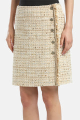 FRECCIA FRINGED BOUCLÉ SKIRT