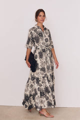 CORALIE PRINTED LONG DRESS