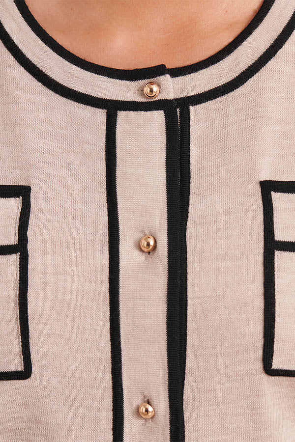 GAROUBI BUTTON-FRONT CARDIGAN