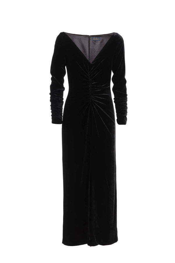 GELOSO BLACK ELEGANT MAXI DRESS