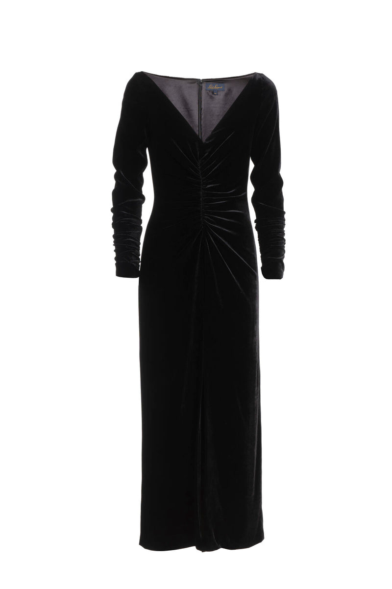 GELOSO BLACK ELEGANT MAXI DRESS
