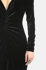 GELOSO BLACK ELEGANT MAXI DRESS