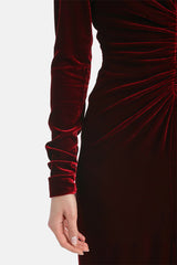 GELOSO RED ELEGANT MAXI DRESS