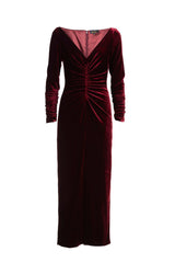 GELOSO RED ELEGANT MAXI DRESS