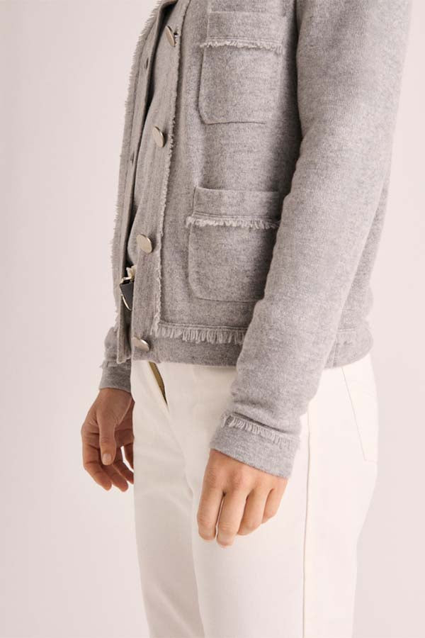 GINELLE WOOL CASHMERE CARDIGAN