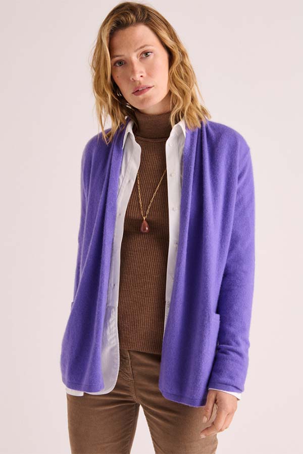 GRANITE CASHMERE LONG OVERSIZED CARDIGAN