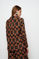 ASMA ETHNIC IKAT PRINT STRAIGHT SHIRT