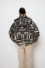 ORPHEE GEOMETRIC PRINT HOODIE JACKET