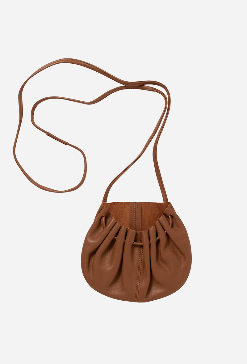 SUZAN CAMEL LEATHER PURSE BAG