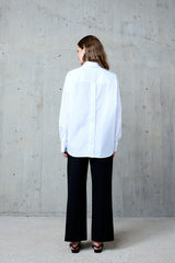 LOREDANA WHITE BUTTONED BACK SHIRT