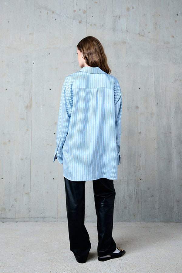 NELLY BLUE LOOSE  STRIPED TUNIC