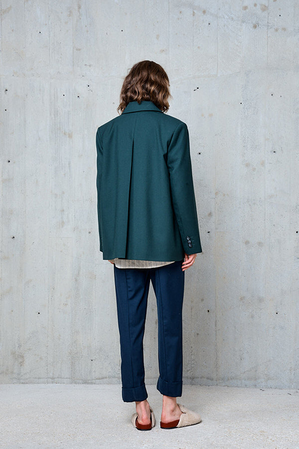 CLOTHILDE GREEN OVERSIZED WOOL JACKET