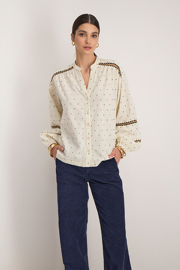 ADANA CROCHET DETAIL SHIRT
