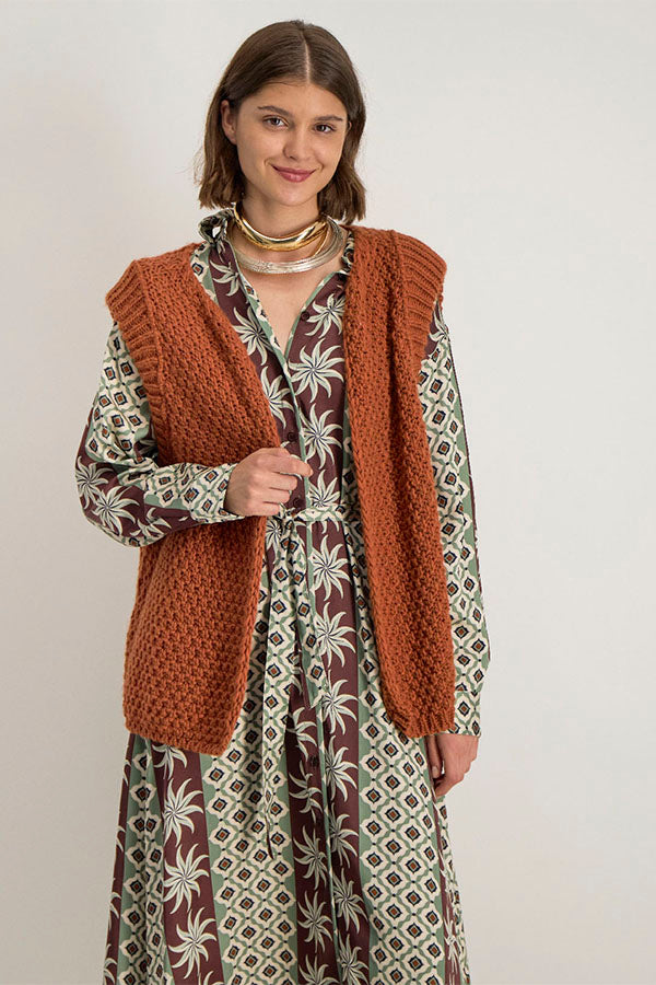 BIRELLE CARAMEL MERINO WOOL VEST