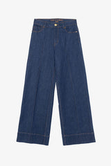 THYRA HIGH WAIST TOPSTITCHED JEANS