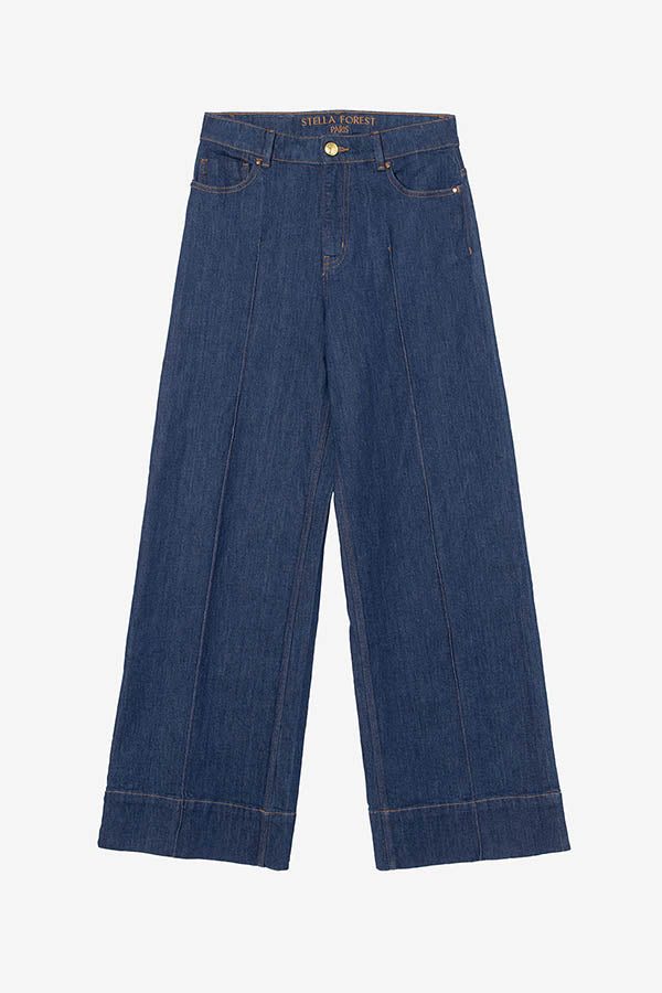 THYRA HIGH WAIST TOPSTITCHED JEANS