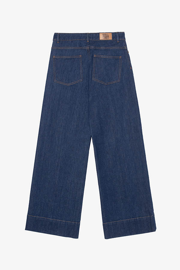 THYRA HIGH WAIST TOPSTITCHED JEANS
