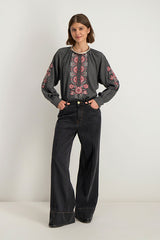 GINEVRA HIGH WAIST FLARE JEANS