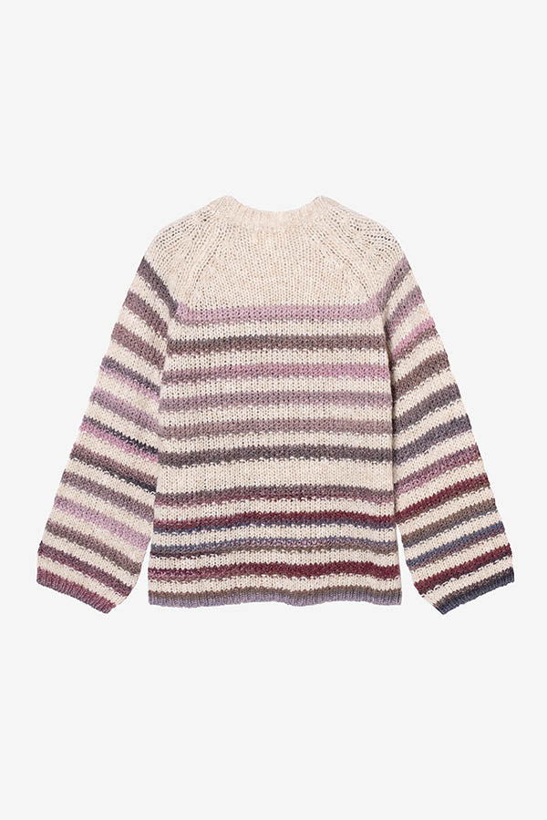 JONAE STRIPED CREW NECK SWEATER