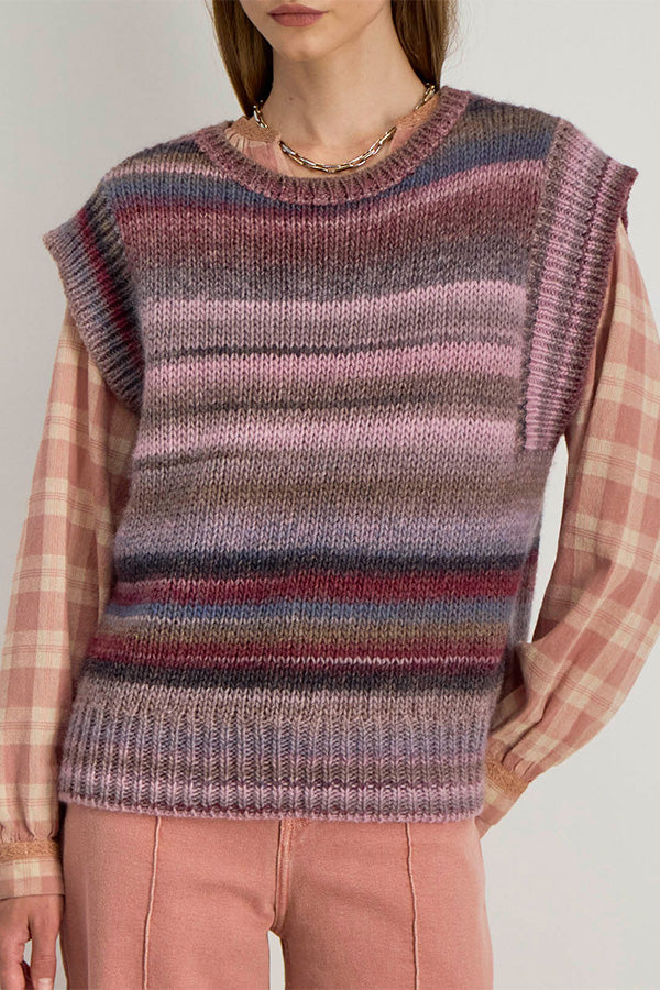 AVEN SLEEVELESS KNITTED SWEATER