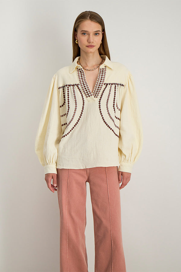 LOIS EMBROIDERED TUNIC