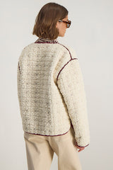 MARIJA BURGUNDY SHORT REVERSIBLE JACKET