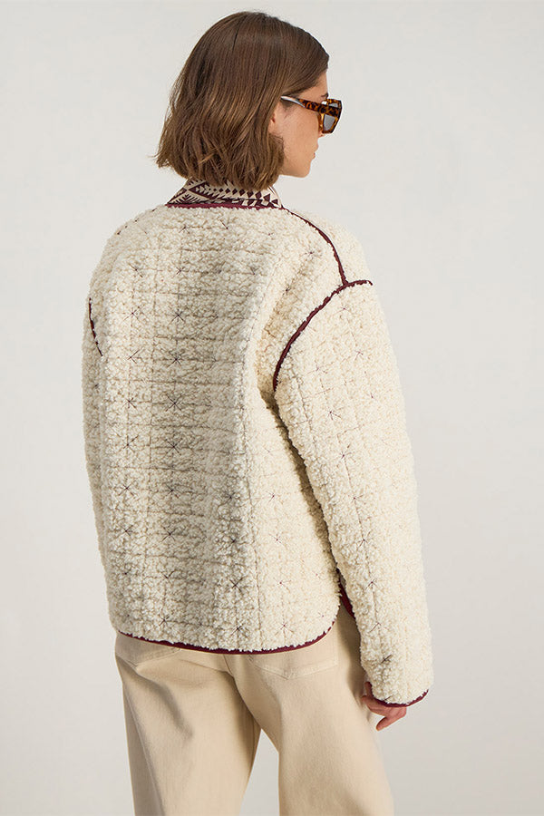 MARIJA BURGUNDY SHORT REVERSIBLE JACKET