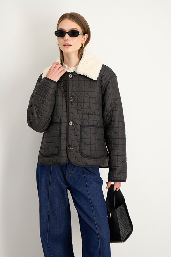 MARIJA BLACK SHORT REVERSIBLE JACKET