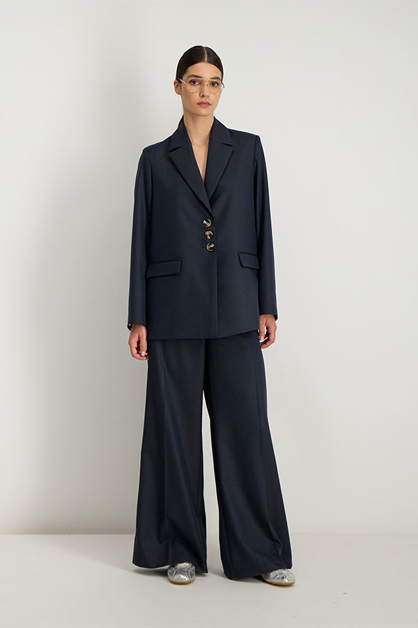 RAINA NIGHT BLUE BUTTON BACK JACKET