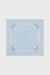 DAYANA BLUESKY PRINTED COTTON SQUARE SCARF