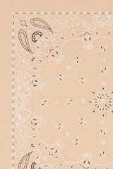 DAYANA NUDE PRINTED COTTON SQUARE SCARF