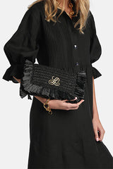 ILI BLACK FRINGED CLUTCH - FASHION SHOW