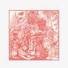 PIRANESI RED 65 SQUARE SCARF