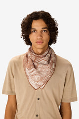 PIRANESI BEIGE 65 SQUARE SCARF