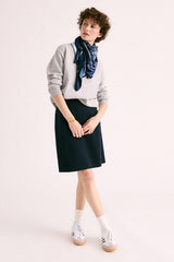 INFINITIF88 MERINO WOOL BLUE SAILOR SKIRT