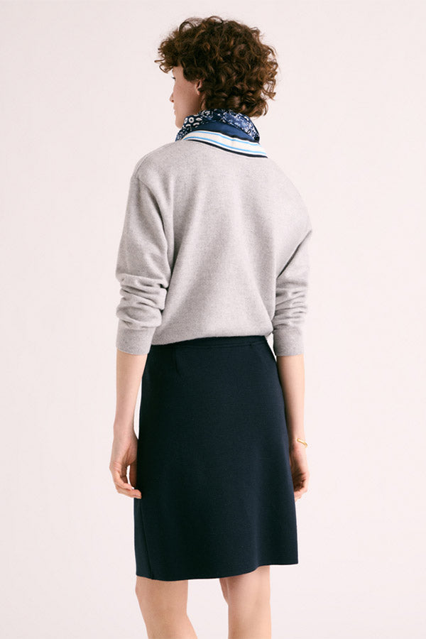 INFINITIF88 MERINO WOOL BLUE SAILOR SKIRT