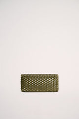 INSIDIA GREEN C WOVEN LEATHER BAG 