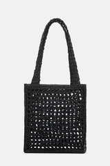 ISOLETTE BLACK RAFFIA MINI BAG