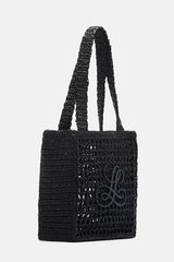 ISOLETTE BLACK RAFFIA MINI BAG