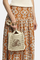 ISOLETTE IVORY RAFFIA MINI BAG