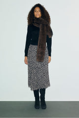 TAMMY BICOLORED PRINTED PLEATED SKIRT