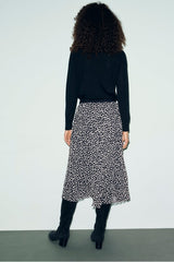 TAMMY BICOLORED PRINTED PLEATED SKIRT